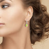925 Sterling Silver Birthstone Leverback Drop Earrings for Women and Girls