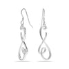 925 Sterling Silver Knot French Wire Drop Dangle Earrings for Women and Girls