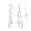 925 Sterling Silver Knot French Wire Drop Dangle Earrings for Women and Girls