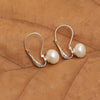 925 Sterling Silver Pearl Leverback Earrings for Women and Girls
