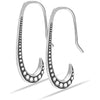 925 Sterling Silver Antique Threader Wire Shaped Teardrop Caviar Bead Drop Dangle Earrings for Women