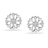 925 Sterling Silver Diamond Stud Earrings for Women 0.01 Carat Flower Hypoallergenic Studs Earring for Teen