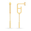 925 Sterling Silver 14K Gold Plated CZ Mariner Anchor Drop Dangle Earrings for Women Teen
