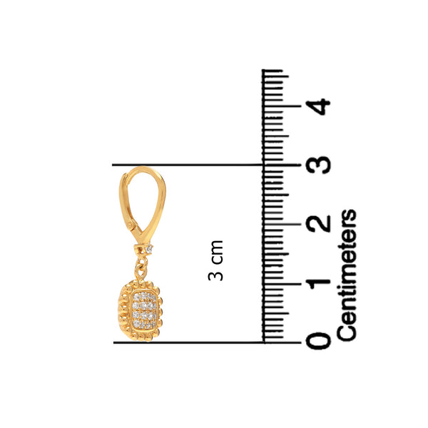 925 Sterling Silver 14K Rhodium and Gold Plated Hanging Square Drop Dangle Earrings for Women Teen