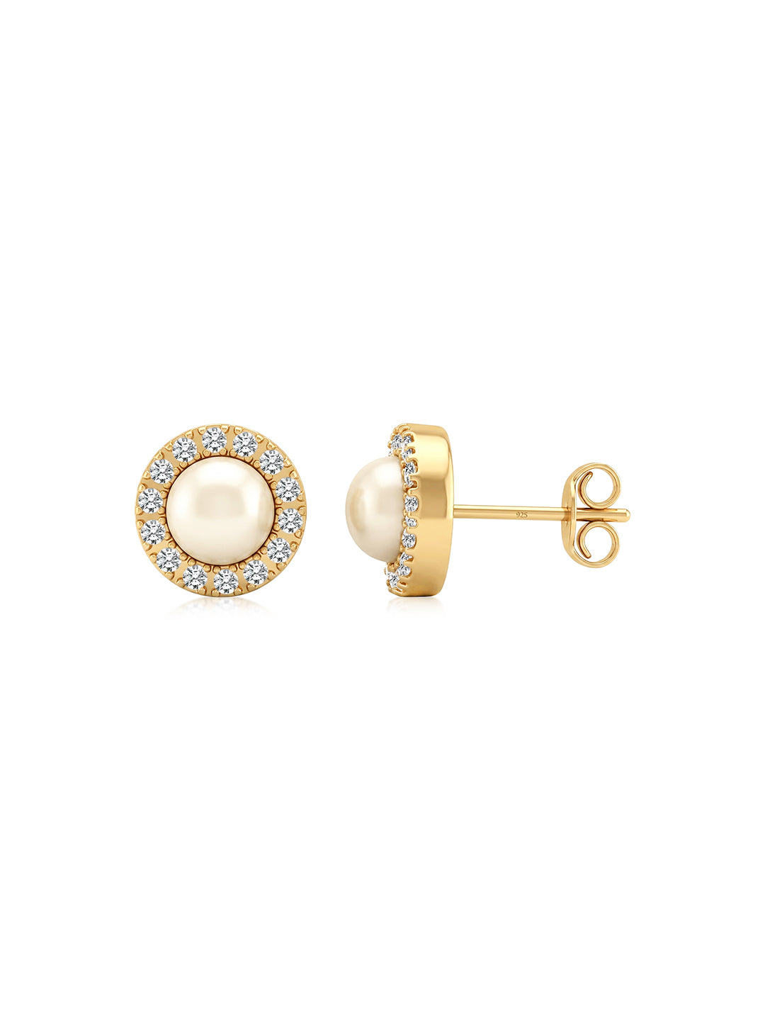 Flash Gold Stud Earrings