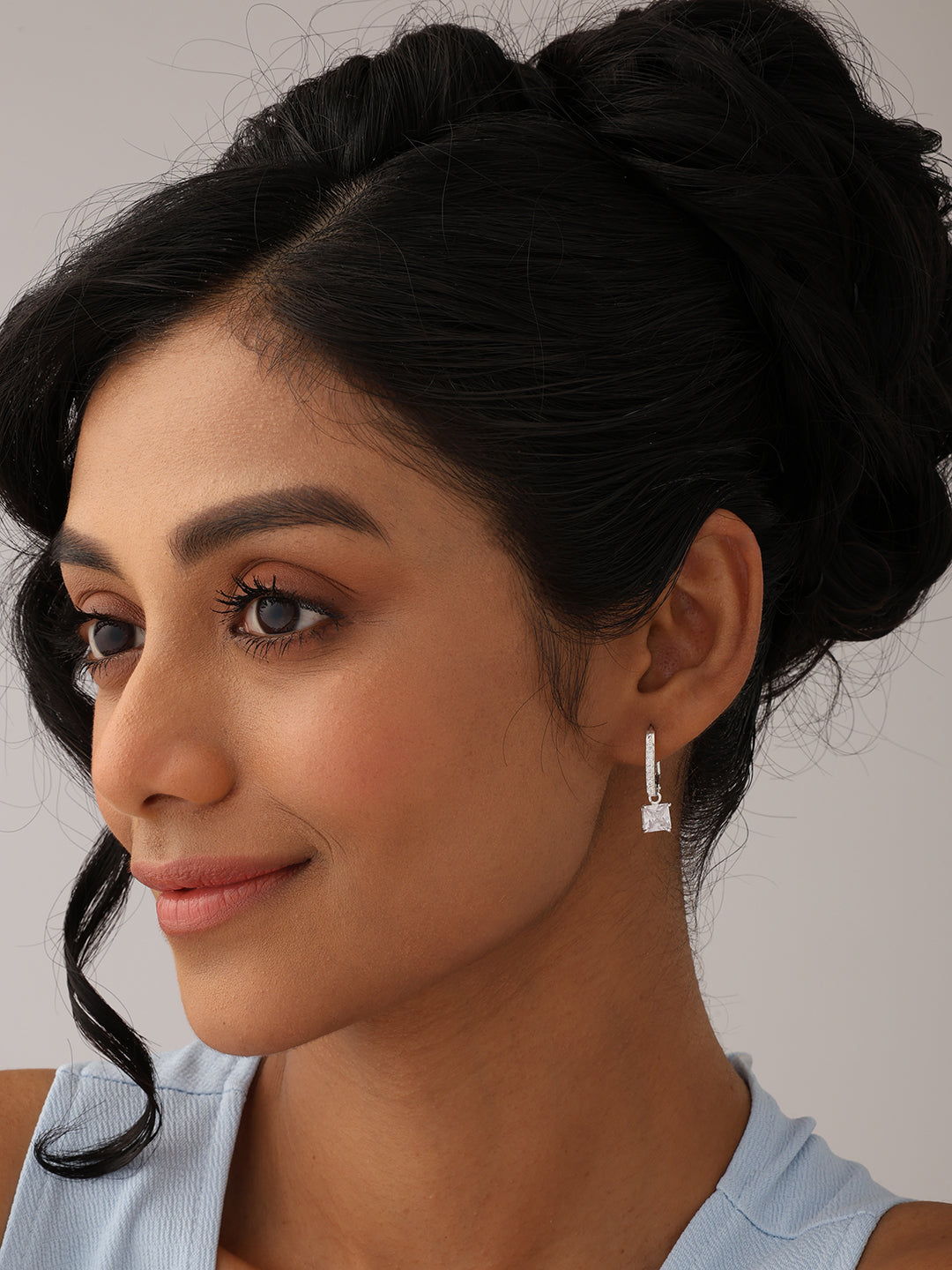 Silver Lever Back Dangle Earrings