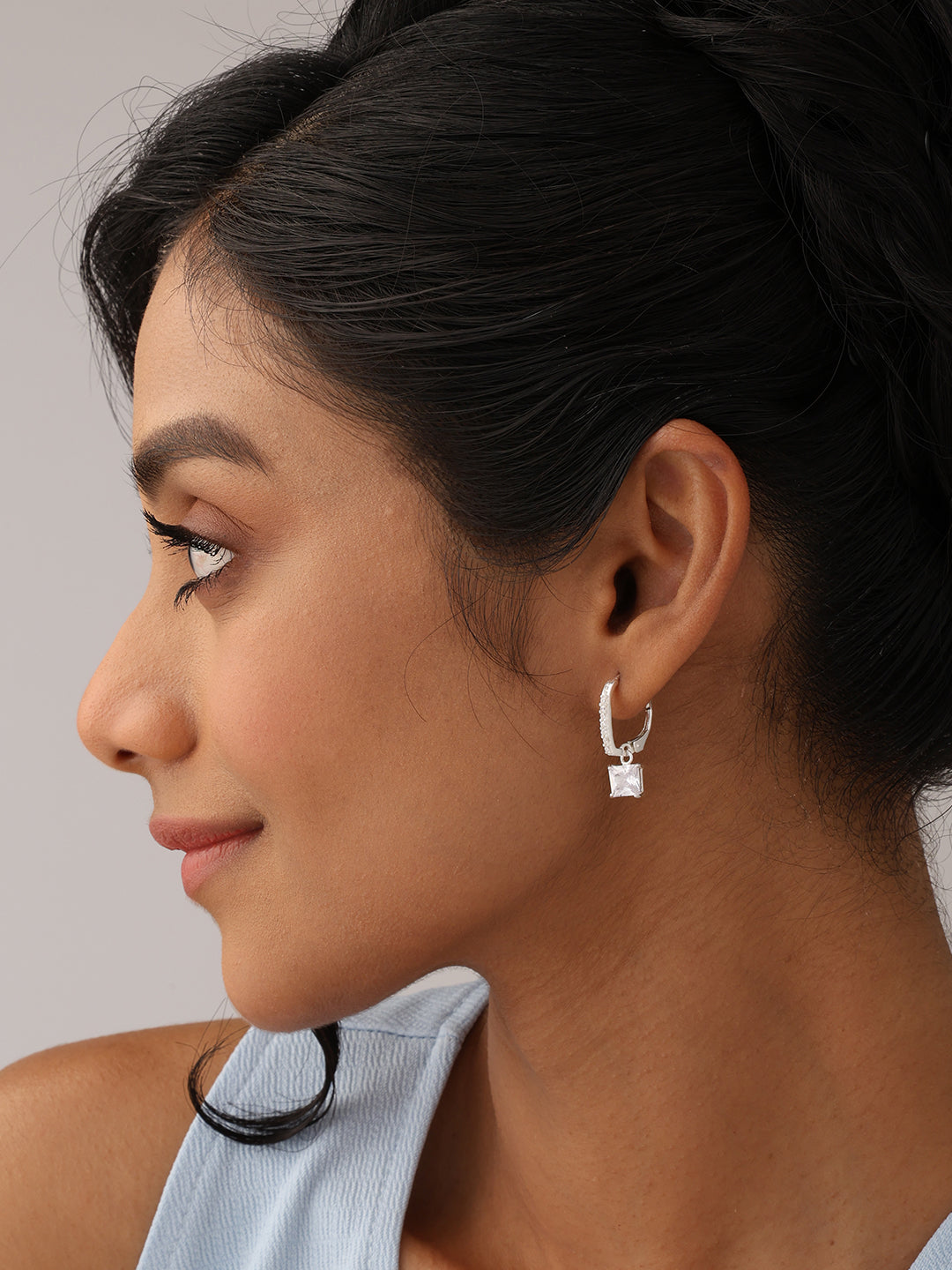 Silver Lever Back Dangle Earrings