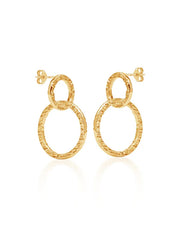 Golden Aurea Double Hoop Earrings