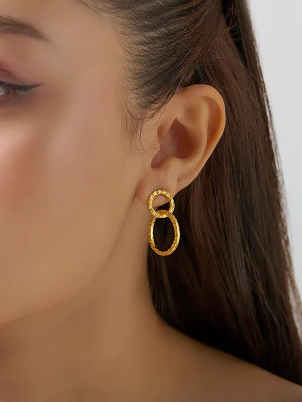 Golden Aurea Double Hoop Earrings