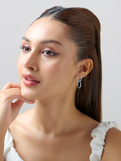 Silver Luma Double Hoop Earrings