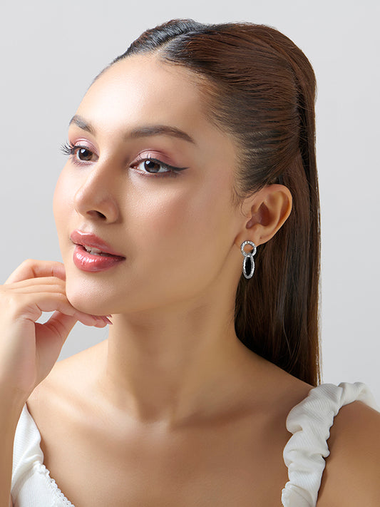 Silver Luma Double Hoop Earrings