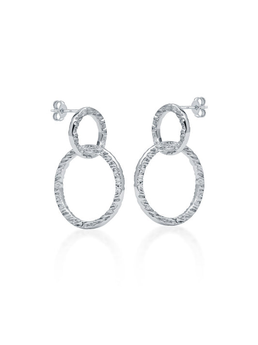 Silver Luma Double Hoop Earrings