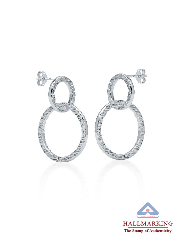 Silver Luma Double Hoop Earrings