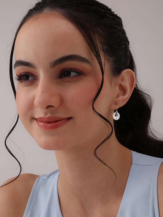 Mini Crystal Disc Drop Earrings