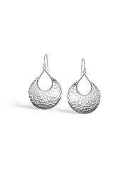 Handmade Hammered Crescent Drop Earrings