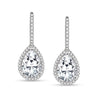 925 Sterling Silver Cubic Zirconia Leverback Small Drop Dangle Earrings for Women and Girls