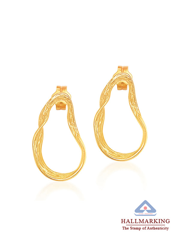 Golden Aurora Open Hoop Earrings