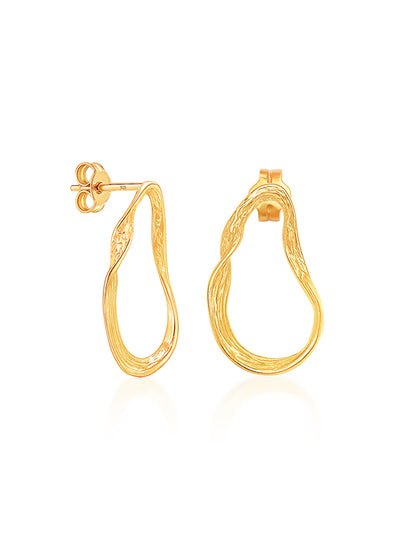 Golden Aurora Open Hoop Earrings