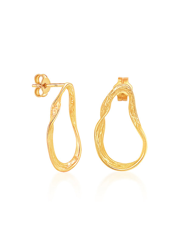 Golden Aurora Open Hoop Earrings