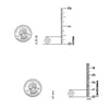 925 Sterling Silver Geometric Interlocking Celtic Knot Stud Earrings for Women Teen