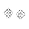 925 Sterling Silver Geometric Interlocking Celtic Knot Stud Earrings for Women Teen