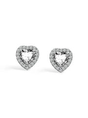 Gemini Heart Stud Earrings