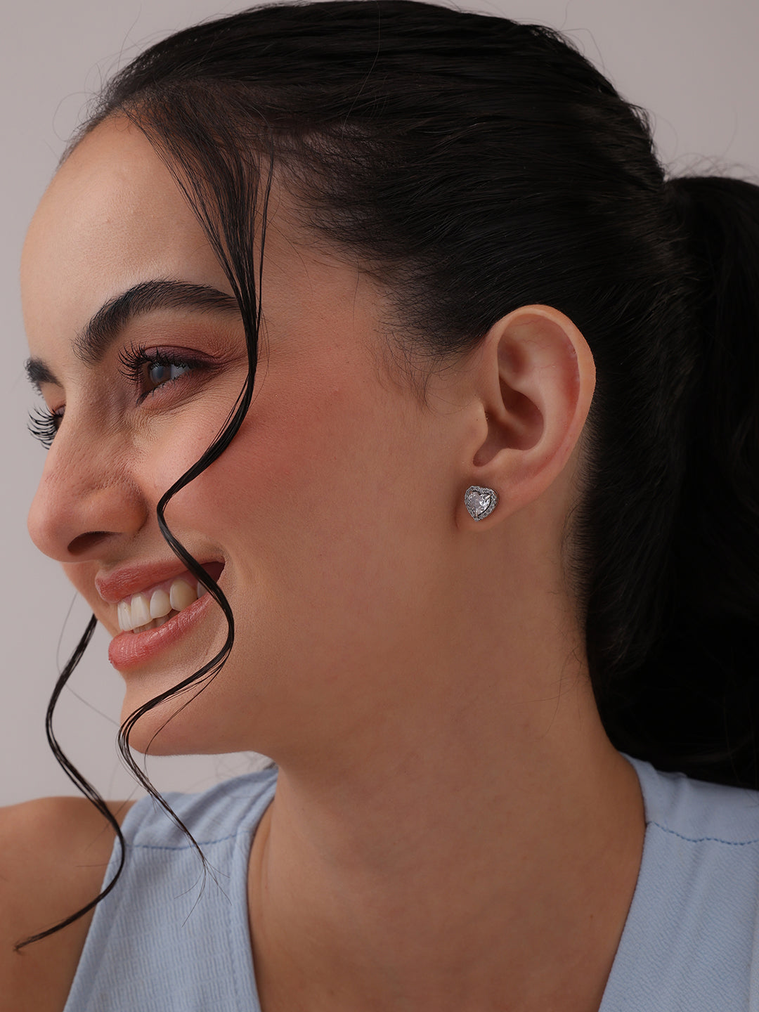 Gemini Heart Stud Earrings