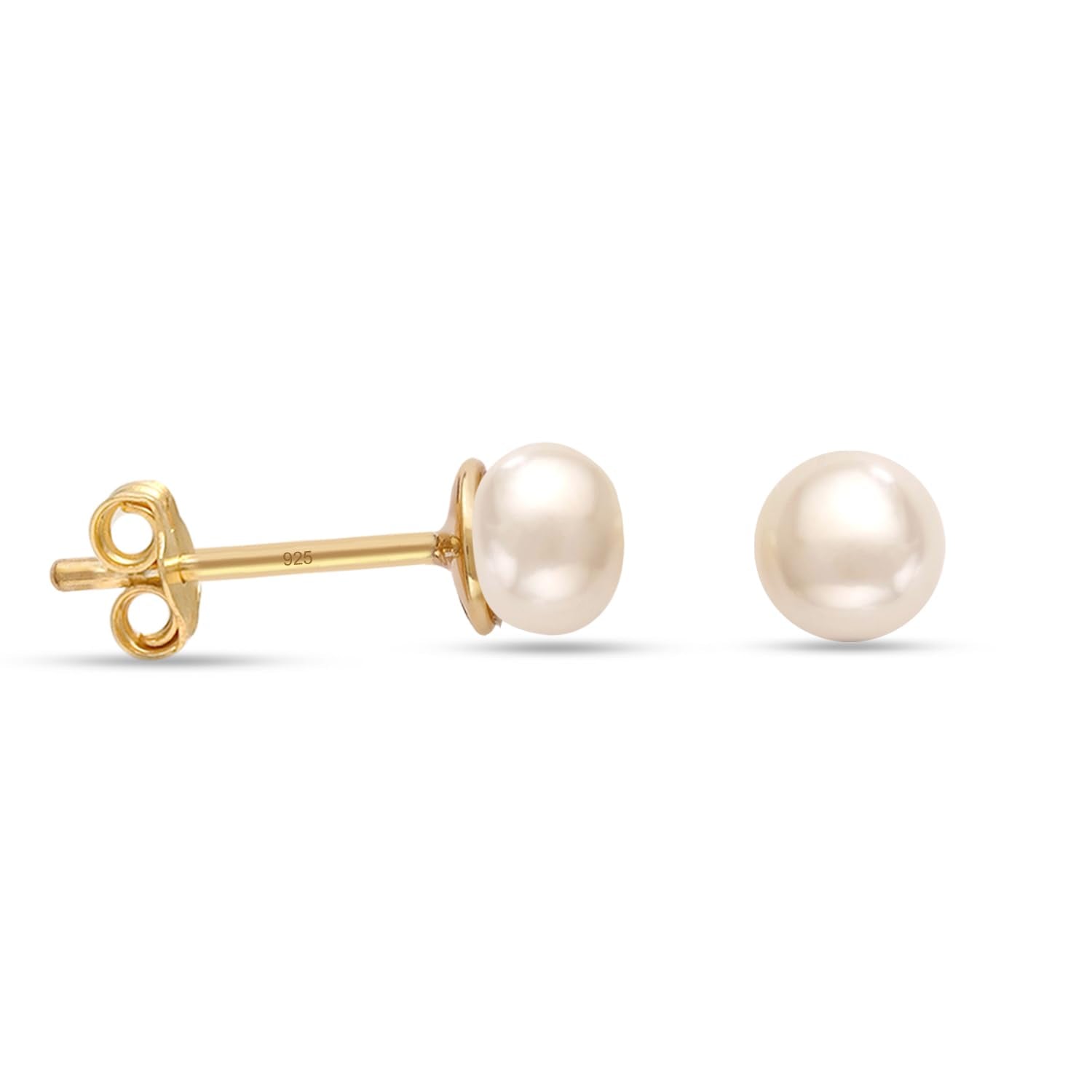 Gold Crystal Stud Earrings ?Small
