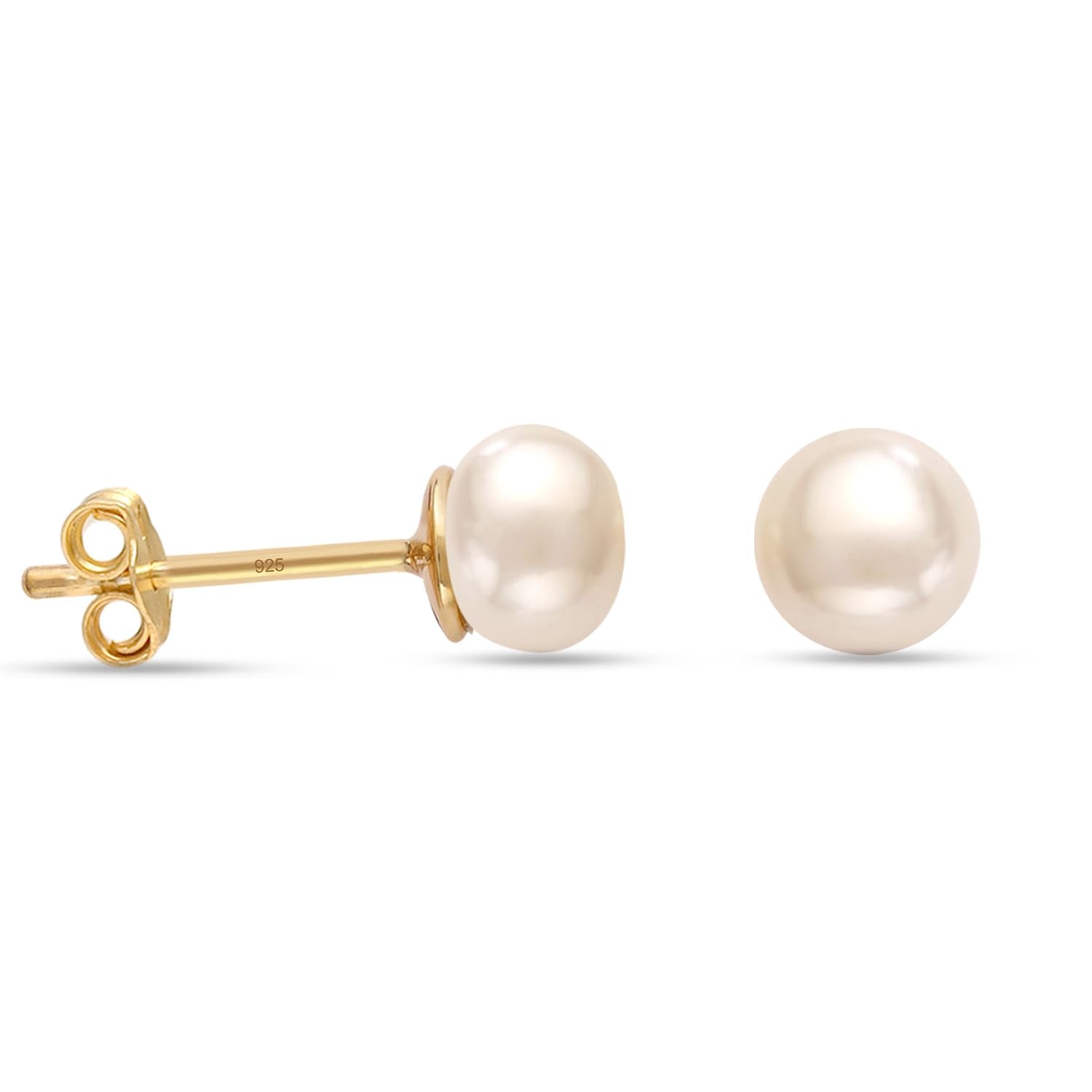 Gold Crystal Stud Earrings ?Small