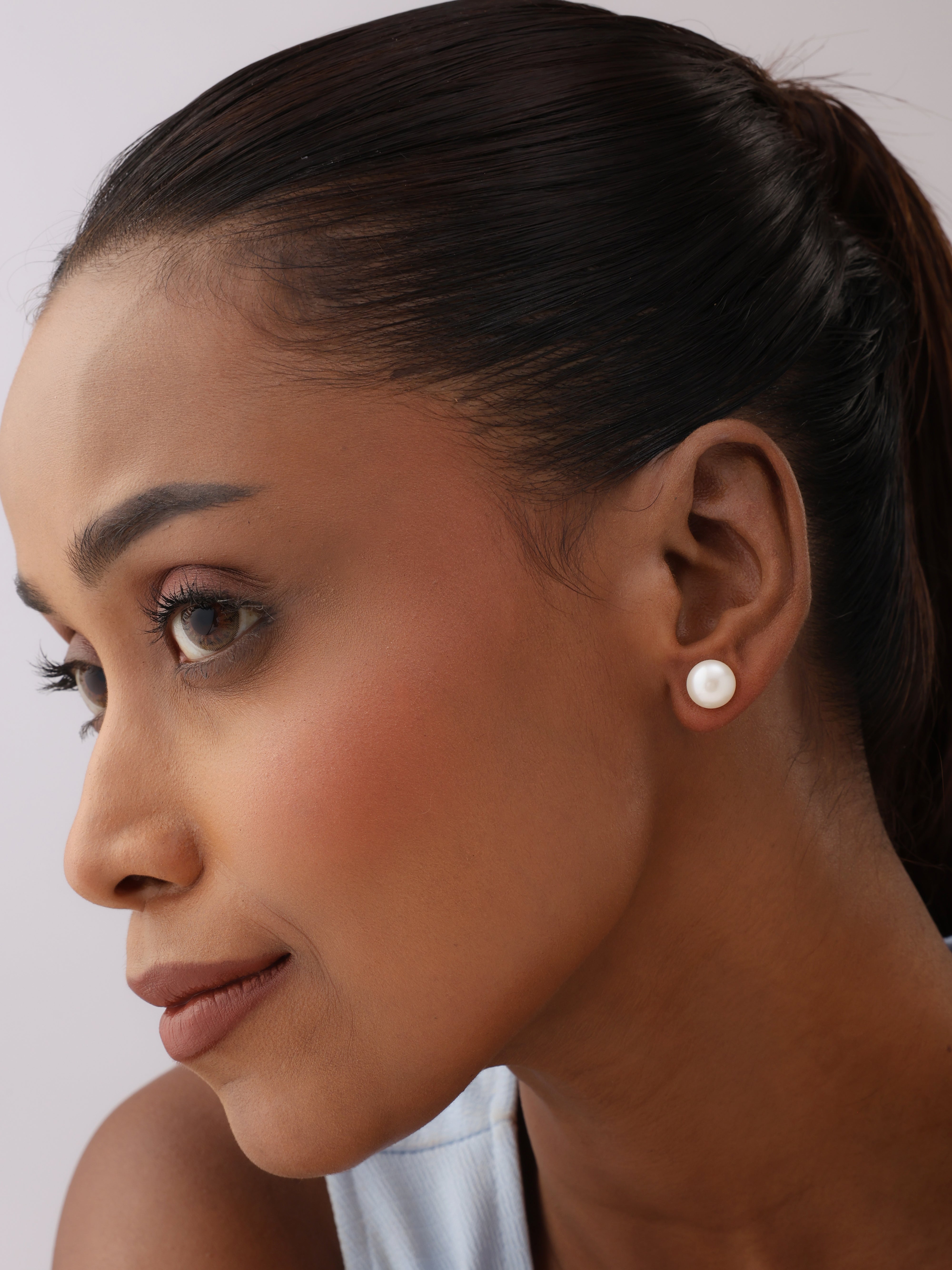 Gold Crystal Stud Earrings