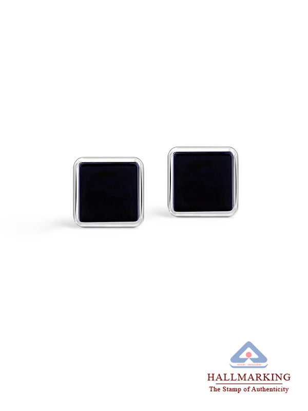 Black Onyx Bezel Studs for Men