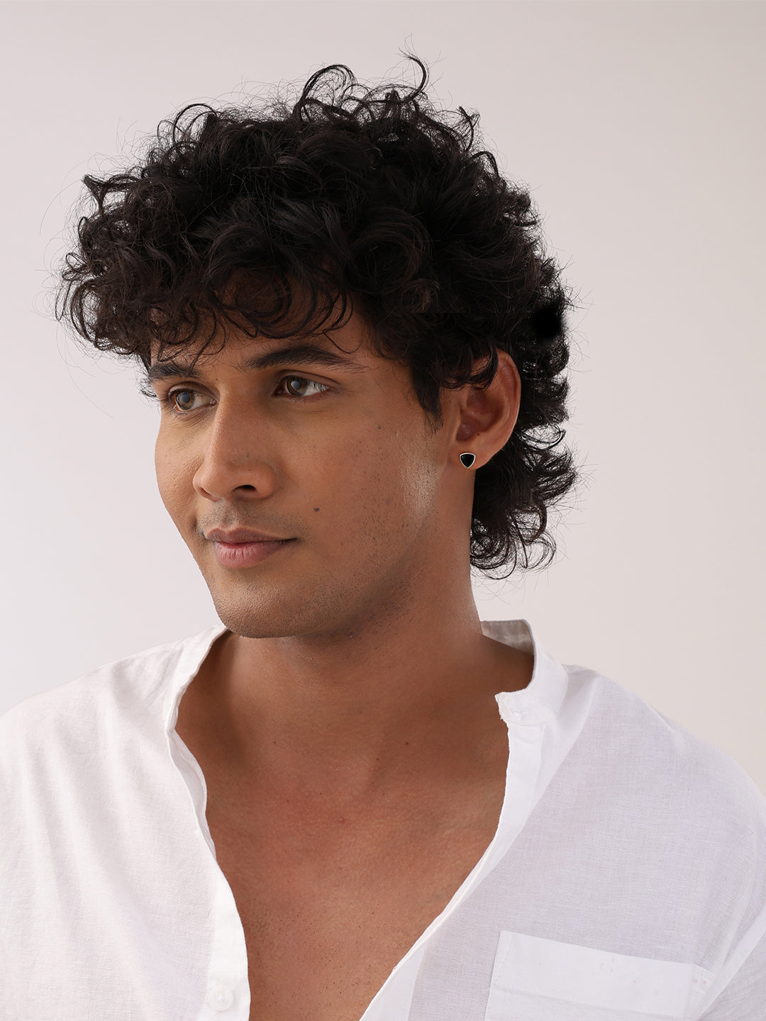 Men's Silver Stud Earring