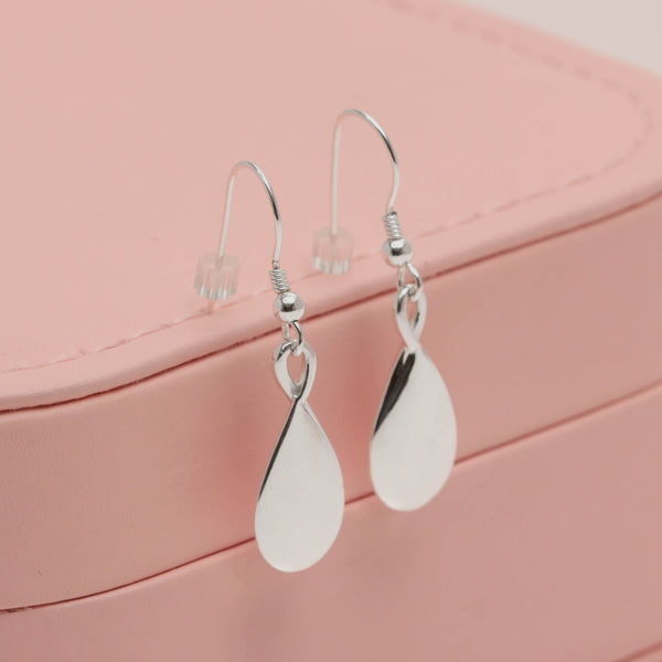 925 Sterling Silve Infinity Curve Drop Dangle Earrings for Women