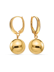 Flash Gold Leverback Dangle Earrings