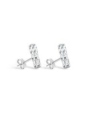 Hammered Minimalist Bar Studs