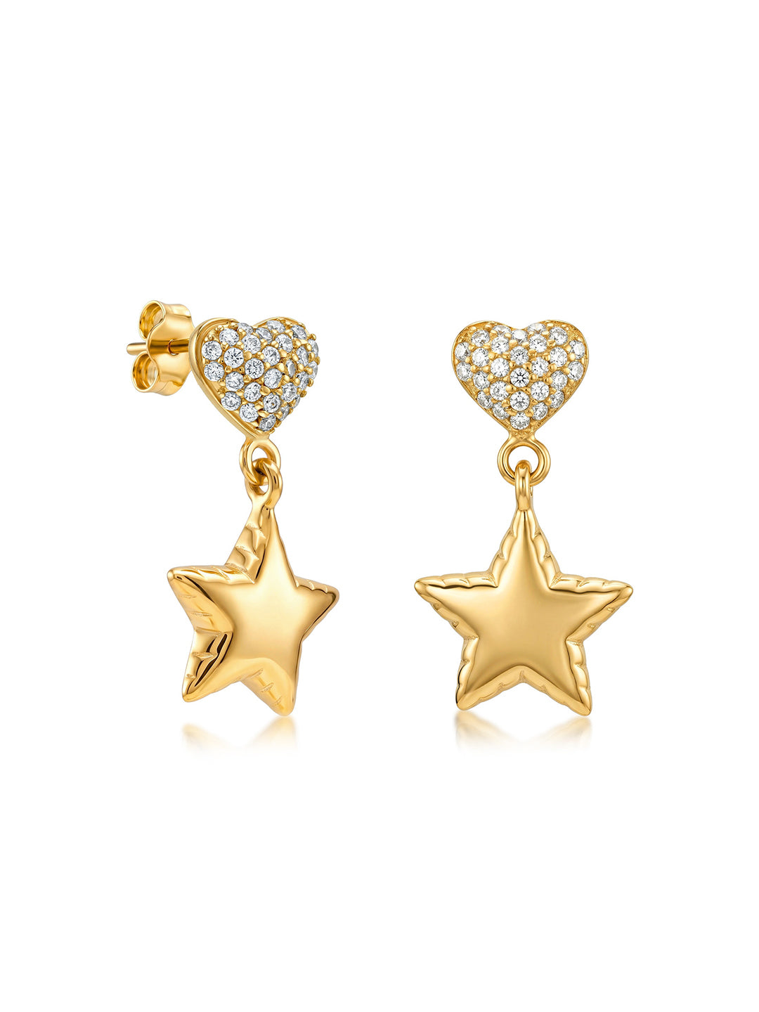 Golden Celeste Heart & Star Drops
