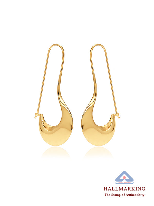 Elin Wavy Dangler Earrings for Women