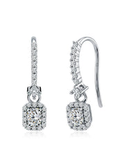 Silver Lumiere CZ Hoop Earrings