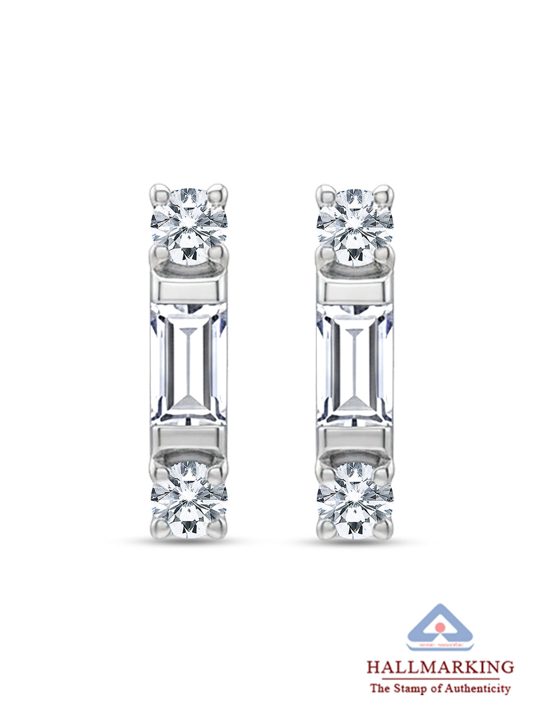 Aria CZ Bar Stud Women's Earrings