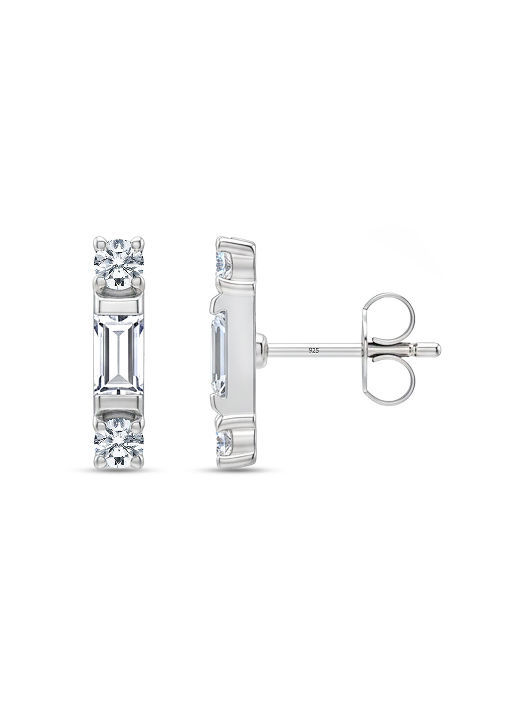 Aria CZ Bar Stud Women's Earrings