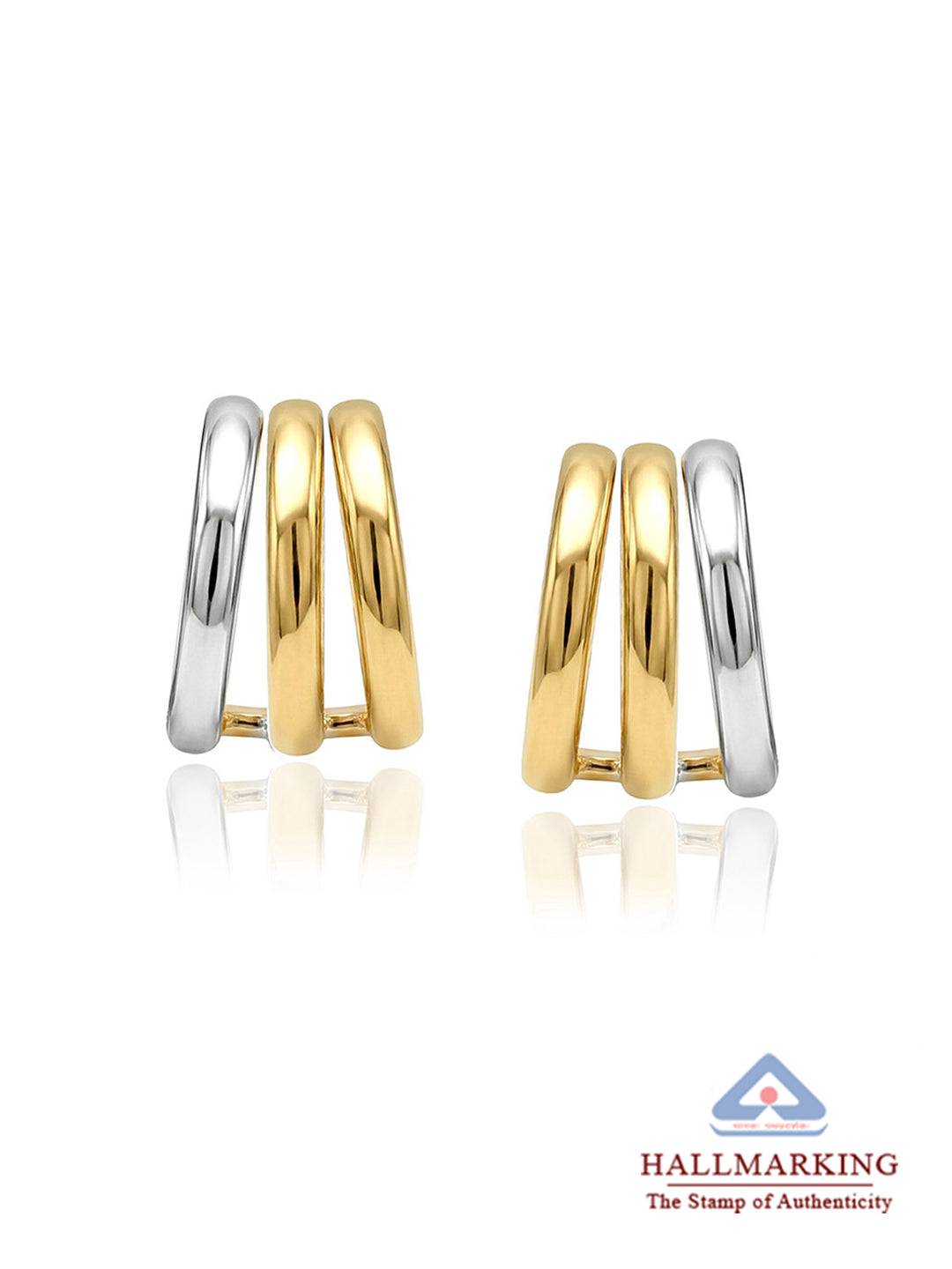 Silver Dual Tone C Studs