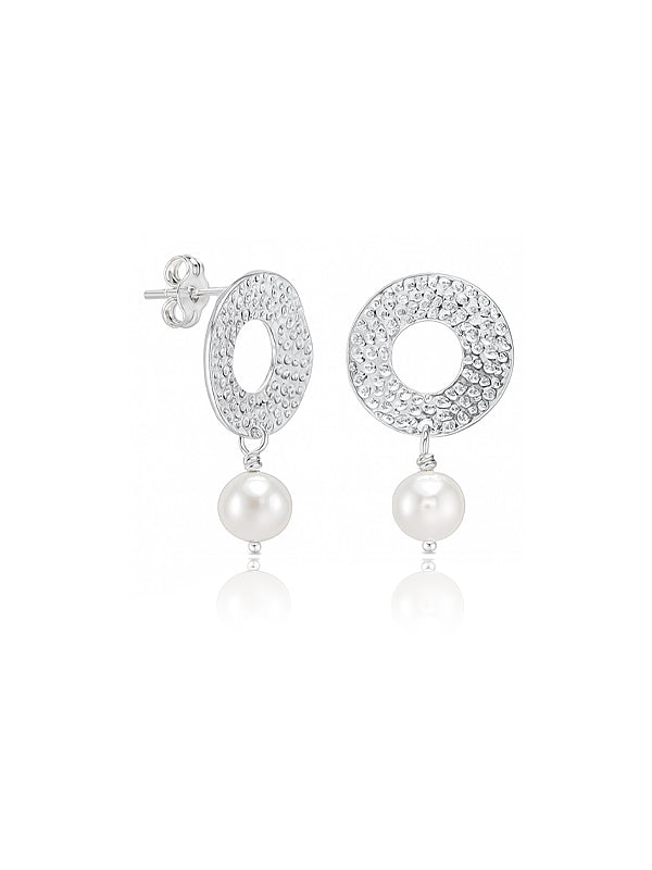 Silver Aveline Pearl Drop Earrings