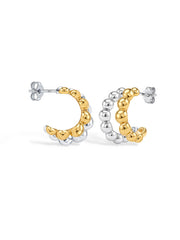 Aurika Beaded Two-Tone Women's Hoop Earrings