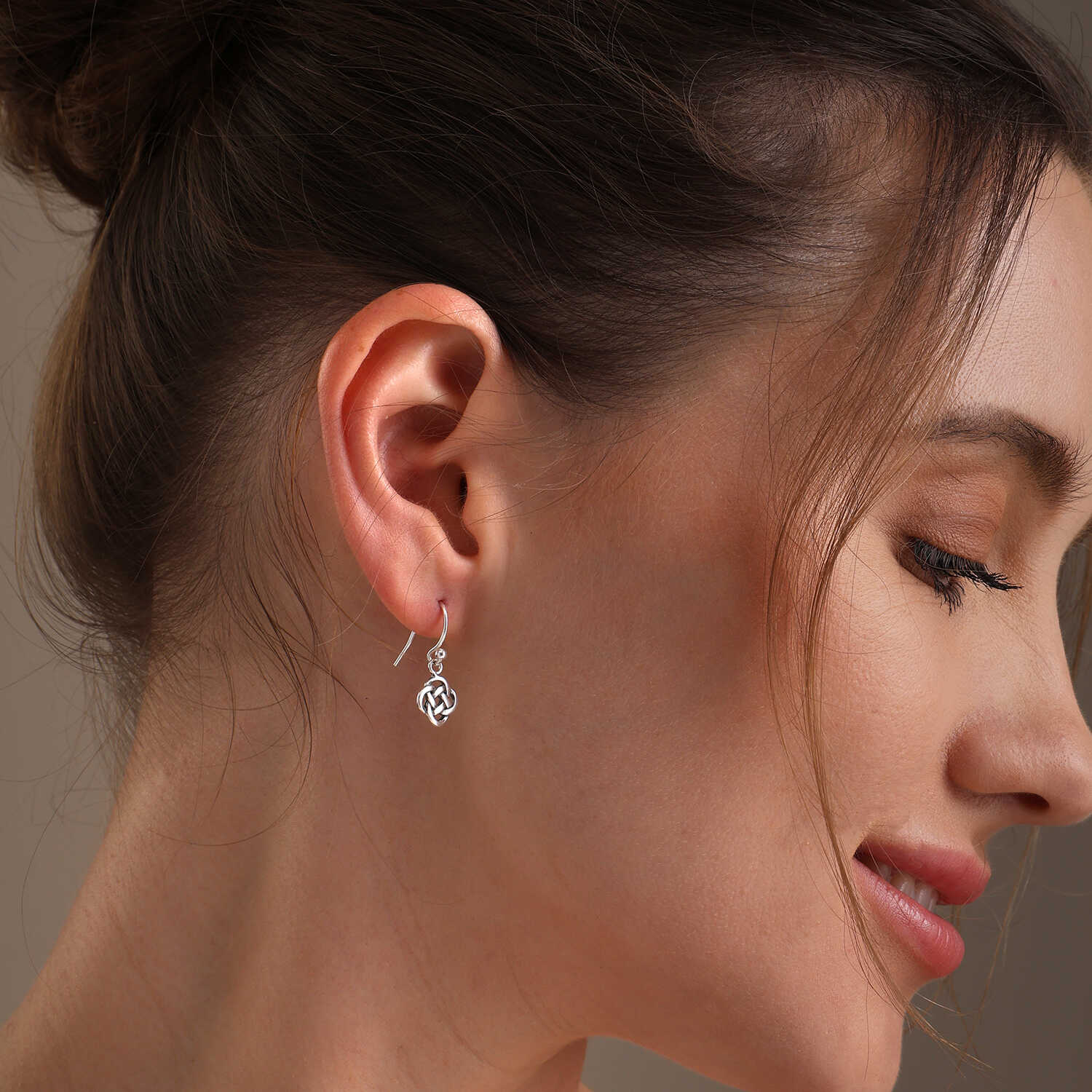 925 Sterling Silve Handmade Infinity Knot Drop Dangle Earrings for Women