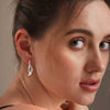 925 Sterling Silver Wavy Hoop Stud Earring For Women