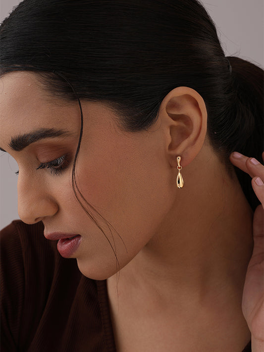 14K Gold Plated Celia Waterdrop Dangler Earrings