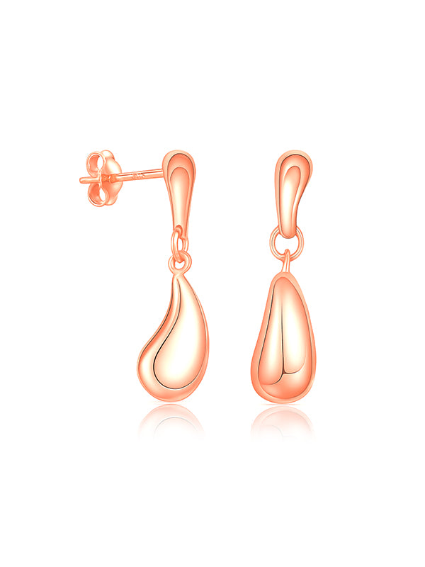 14K Rose-Gold Plated Celia Waterdrop Dangler Earrings
