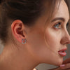 925 Sterling Silve U-Shaped Filigree Design Horseshoe Stud Earrings for Women