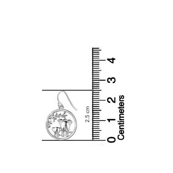 925 Sterling Silver Elephant Drop Dangle Earring For Women