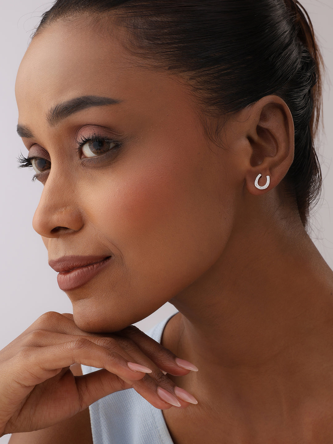 Silver Signature Stud Earrings